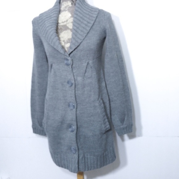 H&M Sweaters - H&M Sweater Sz XS Long Grey Sweater